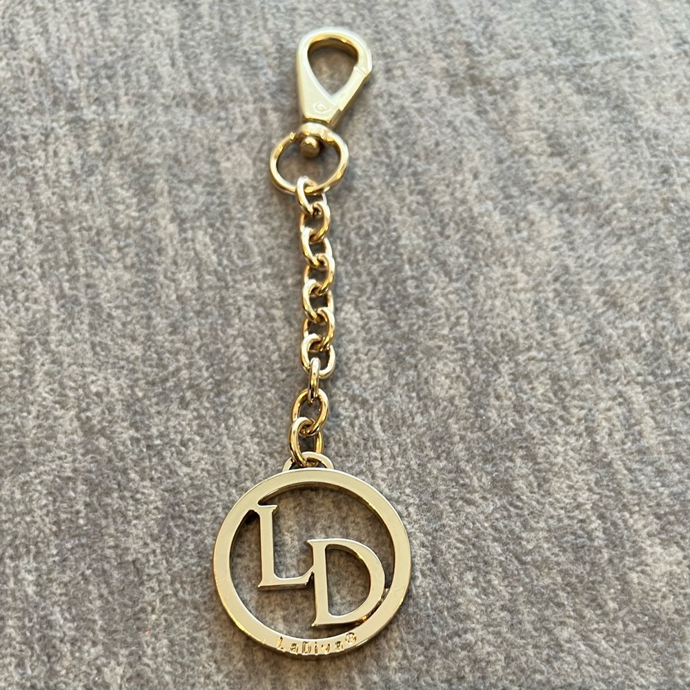 LaDiva gold tone handbag bag‎ charm keychain decorative accent purse lightweight